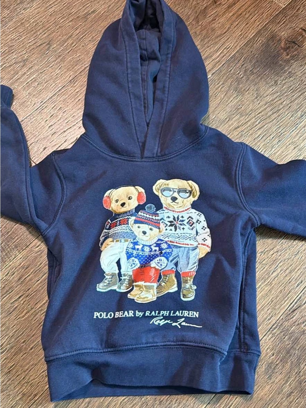 Polo by Ralph Lauren Navy Hoodie with Bear Trio